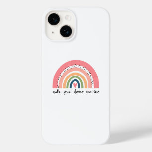Coque Pour iPhone 14 Faites de vos rêves une réalité arc-en-ciel