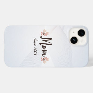 Coque Pour iPhone 14 Faites-Lui Dire Son iPhone - "Maman depuis [année]