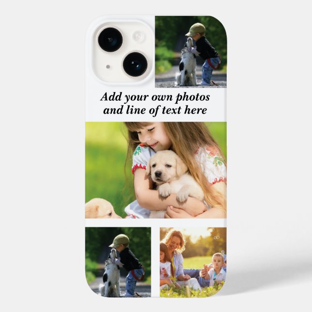 Coques Case-Mate iPhone Faites votre propre collage photo et texte (Verso)
