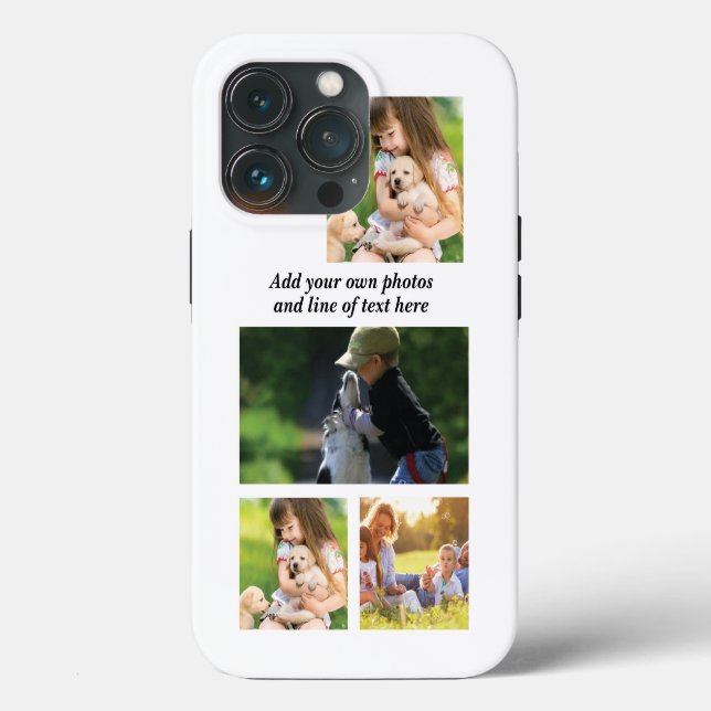 Coques Case-Mate iPhone Faites votre propre collage photo et texte (Verso)