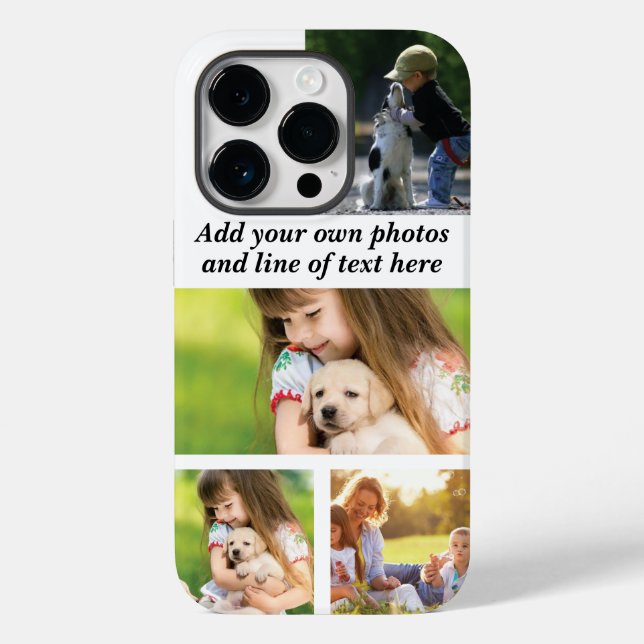 Coques Case-Mate iPhone Faites votre propre collage photo et texte (Verso)