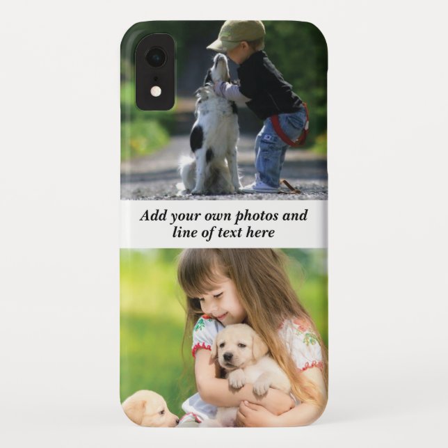 Coques Case-Mate iPhone Faites votre propre collage photo et texte (Dos)