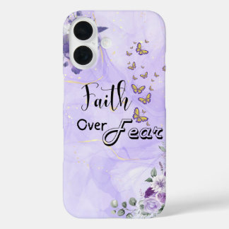 Coque Pour iPhone 16 Faith Over Fear - Inspirational Bible Verse iPhone