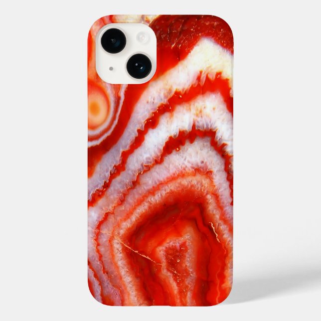 Coques Case-Mate iPhone Falln Blood Orange Agate. (Verso)