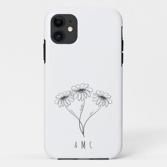 Coques Case-Mate iPhone Famille Arbre Daisis Personnalisé Noms d'enfants M (Dos)