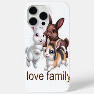 Coque iPhone 15 Pro Max Famille de lapins
