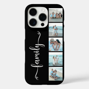 Coques iPhone 16 Pro Famille de polices de caractères Photo Noir Script