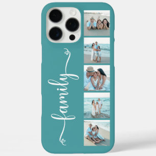 Coques iPhone 16 Pro Max Famille de polices Photo Sarcelle