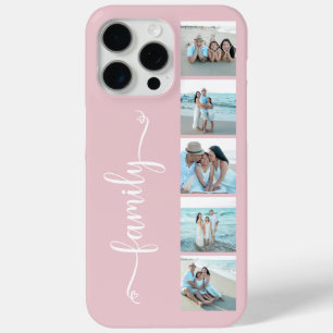 Coque iPhone 15 Pro Max Famille de polices Script Photo Rose Blush