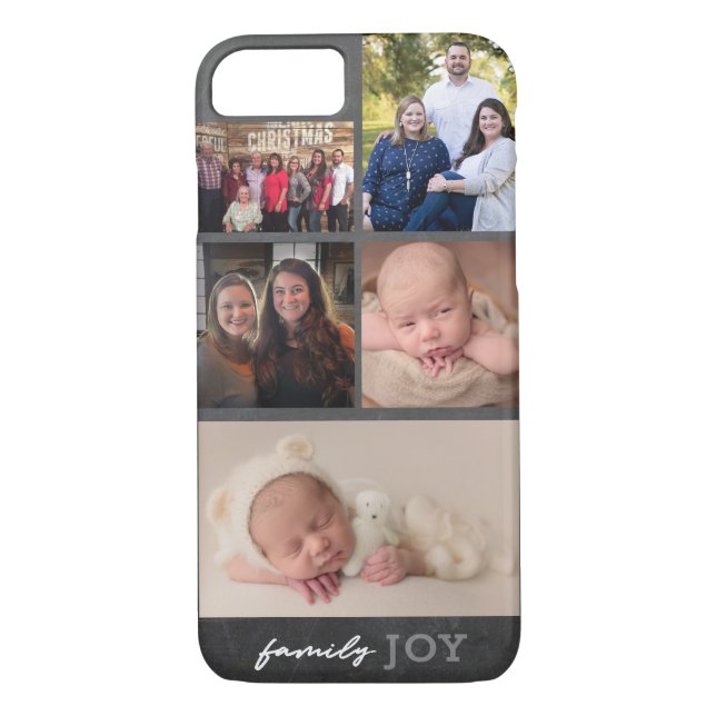 Coques Case-Mate iPhone Famille Joy 5 Collage photo Moderne (Dos)