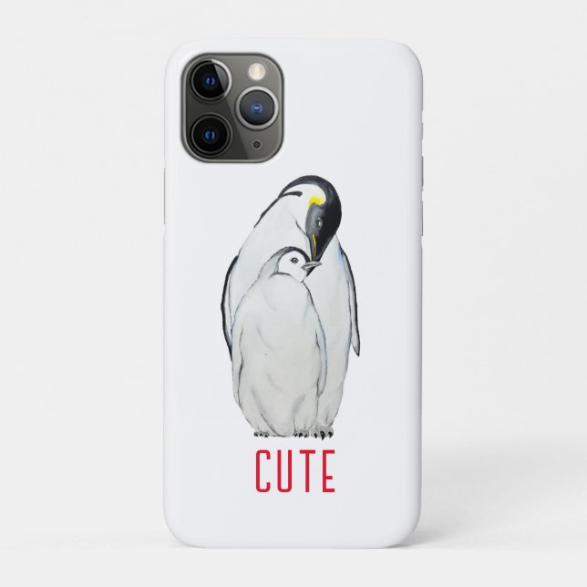 Coques Case-Mate iPhone Famille mignonne de pingouins empereurs T-Shirt (Dos)