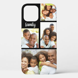 Case-Mate iPhone Case Famille moderne 4 Photo Collage tendance Noir