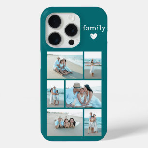 Coque iPhone 15 Pro Famille moderne 6 Photo Sarcelle