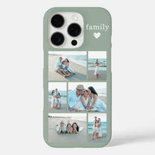 Coques iPhone 16 Pro Famille Moderne 6 Photo Vert Sauge