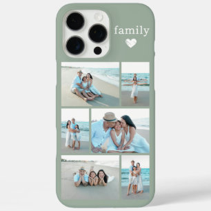 Coques iPhone 16 Pro Max Famille Moderne 6 Photo Vert Sauge