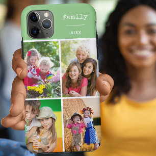 Case-Mate iPhone Case Family Green 4 Photo Collage personnalisé