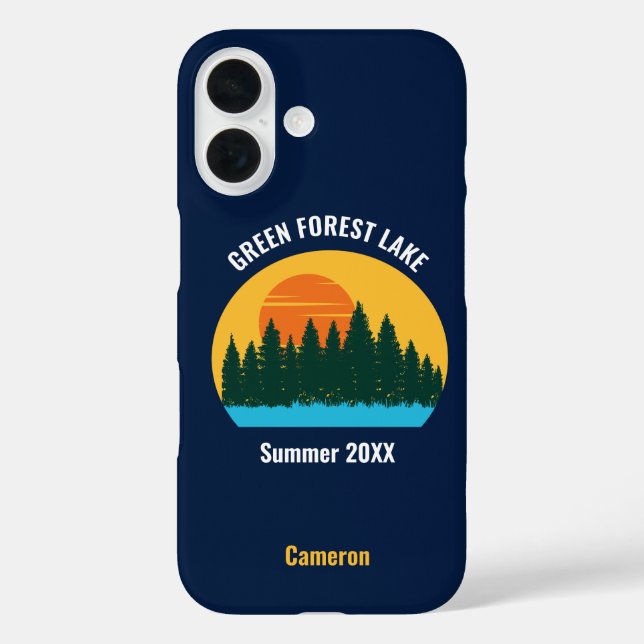 Coques Case-Mate iPhone Family Lake Reunion Cute Coucher de soleil Customi (Verso)