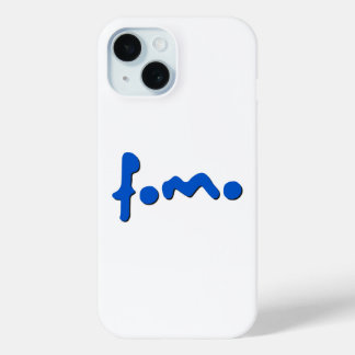 Coque Pour iPhone 15 Famo Minimal Blue Script IPhone Case