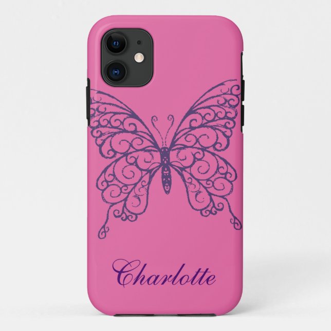 Coques Case-Mate iPhone Fancy Butterfly iPhone 5Coque-MateBarelyThere (Dos)