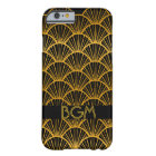 Fans d'art déco avec le monogramme