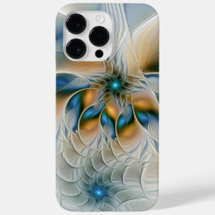 Coque Pour Pour iPhone 14 Pro Max Fantaisie abstraite et fractale avec du bleu