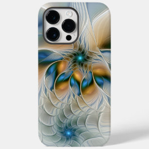 Coque Pour Pour iPhone 14 Pro Max Fantaisie abstraite et fractale avec du bleu