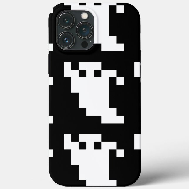 Coques Case-Mate iPhone Fantôme à 8 bits pour pixels (Verso)