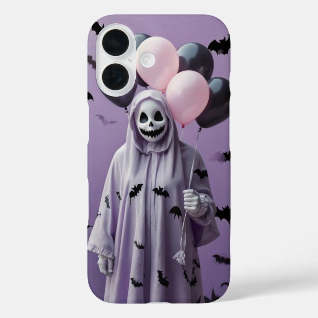 Coques Case-Mate iPhone Fantôme avec chauve-souris et ballons (Verso)