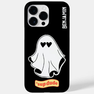 Coque Pour Pour iPhone 14 Pro Max Fantôme avec les yeux d'amour 'sup dude personnali