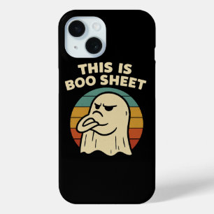 Coque Pour iPhone 15 Fantôme drôle "This Is Boo Sheet" Halloween rétro