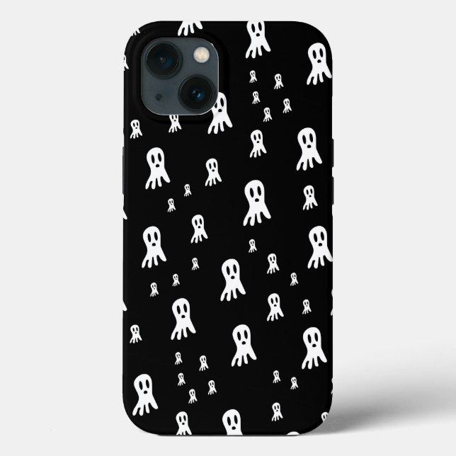 Coques Case-Mate iPhone Fantômes d'Halloween foncé (Verso)