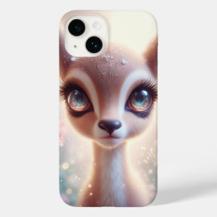 Coque Pour iPhone 14 Faon céleste enchanté Art yeux étincelants de gala