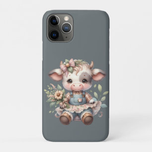 Case-Mate iPhone Case Farmcore Kawaii Calf en Vintage robe florale