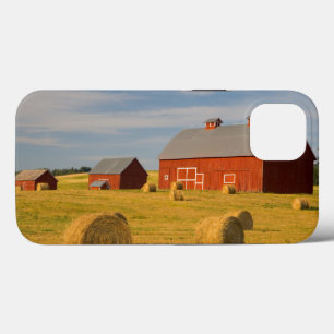 Case-Mate iPhone Case Farms Red Barns Near Hay Bales