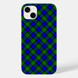 Coque Pour iPhone 14 Plus Farquharson tartan bleu vert plaid