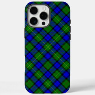 Coques iPhone 16 Pro Max Farquharson tartan bleu vert plaid