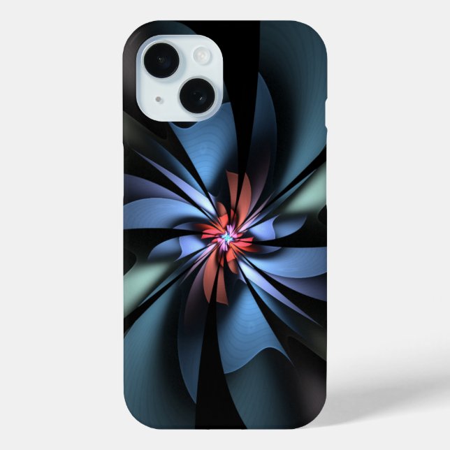 Coques Case-Mate iPhone Fascination Bleu clair Abstrait (Verso)