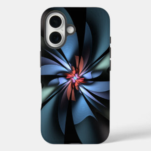 Coque Pour iPhone 16 Fascination bleu et vert Abstrait