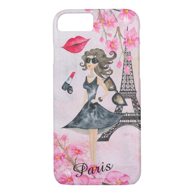 Coques Case-Mate iPhone Fashion Girl in Paris Editable Phonecase (Dos)