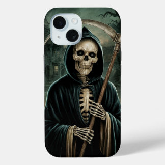 Coque Pour iPhone 15 Faucheuse éffrayante de la mort