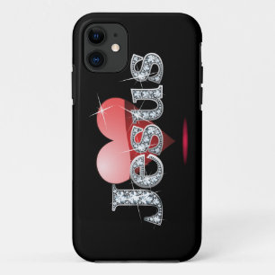 Coques Pour iPhone Faux "diamant Bling " de Jésus d'amour
