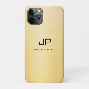 Case-Mate iPhone Case Faux Gold Moderne Monogramme Nom Modèle Glamor