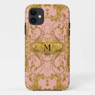 Case-Mate iPhone Case Faux Gold Parties scintillant Art Nouveau Scroll S