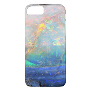 Coque iPhone 7 Faux opal gemstone minéral bling bokeh hipster