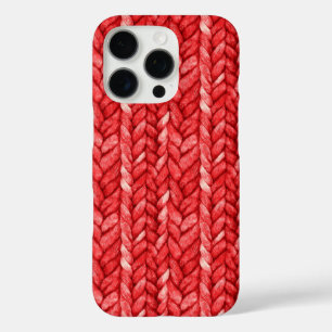 Coques iPhone 16 Pro Faux pull rouge 