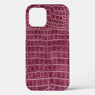 Case-Mate iPhone Case Faux rose framboise Crocodile Cuir en cuir