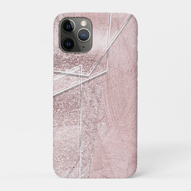 Coques Case-Mate iPhone Faux rose Shimmer look cristal verre (Dos)