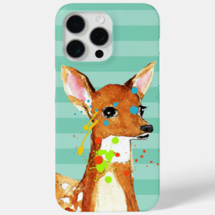 Coque iPhone 15 Pro Max Fawn Paint Splats Abstract Deer iPhone 6