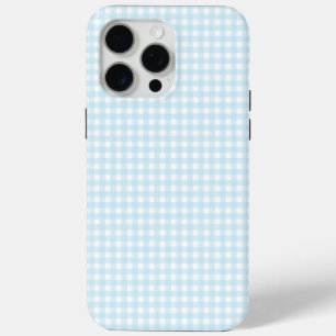Coque iPhone 15 Pro Max Faye et Lauren Baby En vichy bleu