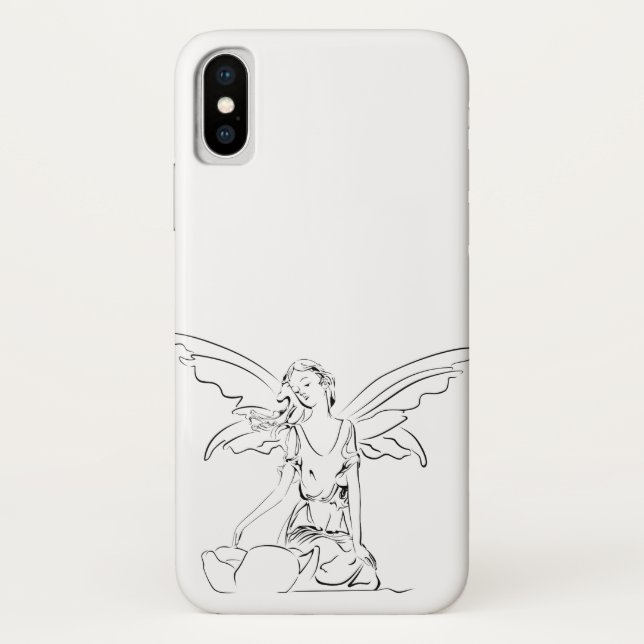 Coques Case-Mate iPhone Fée assise avec des ailes... (Dos)